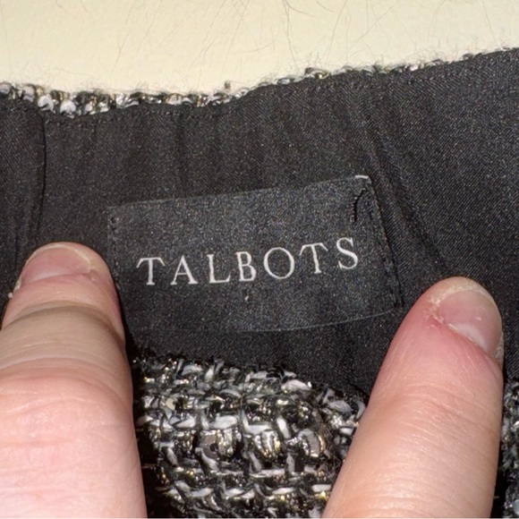 WOMENS TALBOTS HAMPSHIRE ANKLE LENGTH WITH SEQUIN TWEED PARTY NYE PANTS SIZE: 14 - Picture 6 of 15